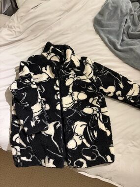 PATTERNED SHERPA TEDDY JACKET